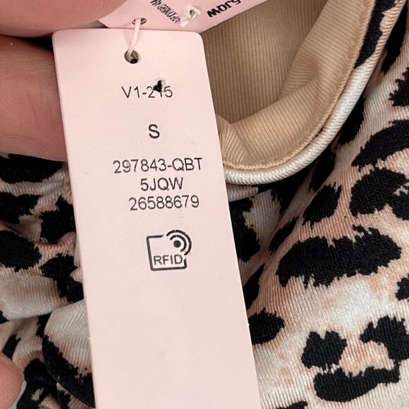 VS RUCHED LEOPARD ONE PIECE SWIMSUIT Size Small Removable Straps and Pads NWT - Picture 12 of 13